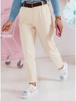 Dámske ležérne nohavice s opaskom SOFELIA svetložltá FashionStreet UY2507 Dámske ležérne nohavice s opaskom SOFELIA svetložltá FashionStreet UY2507