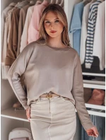 Dámska oversize maslová mikina s NUBISS popolom FashionStreet RY2800 Dámska oversize maslová mikina s NUBISS popolom FashionStreet RY2800