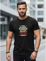 Pánske tričko TRUE MEN s potlačou čierne FashionStreet NX0104R Pánske tričko TRUE MEN s potlačou čierne FashionStreet NX0104R