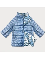 Dámska obojstranná bunda s 3/4 rukávmi Minority svetlo modrá/floral (M23-7009-50) Dámska obojstranná bunda s 3/4 rukávmi Minority svetlo modrá/floral (M23-7009-50)