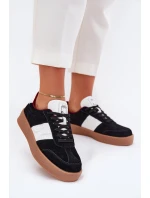 Zamszowe Sneakersy Damskie Daniel Lopez Just Dare SS2D4021 Czarne