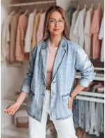 Dámska nadrozmerná džínsová bunda RUNAWAY modrá FashionStreet TY4906