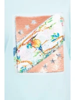 Blúzka s grafikou 3D Bird mint