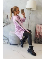 Mikina so zipsom na chrbte fialová