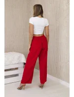 Široké nohavice červené