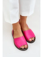 Skórzane Wsuwane Sandały Zazoo 40327 Fuksja