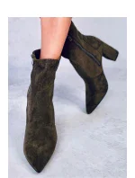 Dámska členková obuv HD055-100 Tmavo zelená - Besty