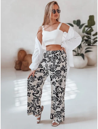 Dámske kvetinové nohavice so širokými nohavicami LOVEGARDEN black FashionStreet UY2658 Dámske kvetinové nohavice so širokými nohavicami LOVEGARDEN black FashionStreet UY2658