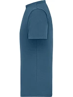 Daiber 8040 Pánske bio tričko s jemným žebrovaním 02.8040 dusty blue