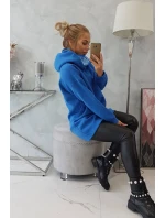 Nevädze modrá mikina s kapucňou