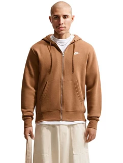 Pánska mikina Nike Club BB FZ Hoodie, svetlohnedá, FN3861, 270, 2XL