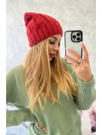 Fleecová čiapka Iwona K221 maroon