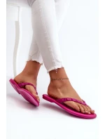 Płaskie Elastyczne Klapki Japonki Damskie ZAXY JJ285252 Fuksja