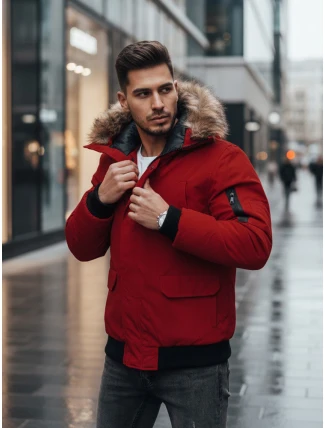 FashionStreet pánska bordová zimná bunda TX4309