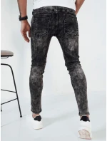 Pánske čierne džínsové nohavice FashionStreet UX4146