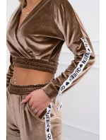 Súprava velúru Queen cappuccino