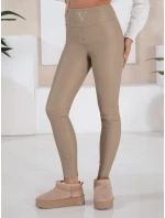 VALENTIS béžové voskované dámske nohavice FashionStreet UY1557