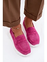 Dámske mokasíny z prírodného semišu na platforme Vinceza 79626 Fuchsia Dámske mokasíny z prírodného semišu na platforme Vinceza 79626 Fuchsia