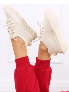 Dámska športová obuv SJ2152 svetlo béžová - Inello