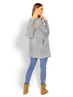 Dlhý sveter model 114560 PeeKaBoo