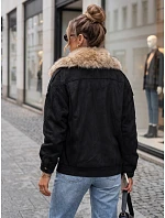 Dámska zimná bunda s kožušinovým golierom, čierna, FashionStreet TY5700 Dámska zimná bunda s kožušinovým golierom, čierna, FashionStreet TY5700