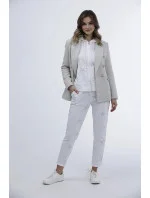 Dvojradové sako vo farbe ecru s gombíkmi (AG3-1981) Dvojradové sako vo farbe ecru s gombíkmi (AG3-1981)