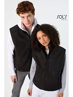 SOL'S Fury Bodywarmer – fleecová vesta Sherpa 25.4041, uhlíkovosivá/čierna SOL'S Fury Bodywarmer – fleecová vesta Sherpa 25.4041, uhlíkovosivá/čierna