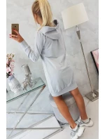 Mikina s kapucňou šedá