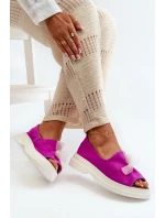 Zazoo 2939 Semišové dámske sandále s fuksiovou farbou Fuchsia