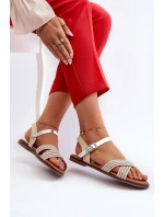 Dámske ploché sandále S.Barski beige