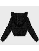 Krátka zimná bunda J Style Black Matte (5M3360-392)