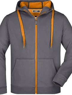 Daiber JN 355 Pánska mikina Doubleface 02.0355 uhlíková/oranžová