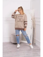 Zateplená mikina Malibu tmavo béžová+mocca