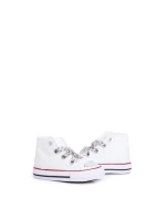 Dziecięce Trampki Z Cyrkoniami Białe Smile