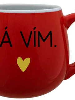 VIEM - červený keramický hrnček 300 ml