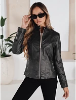 Dámska kožená bunda TY5202 black - FashionStreet Dámska kožená bunda TY5202 black - FashionStreet