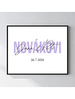 Personalizovaný magický fotorámik – 40x50 – mená novomanželov Personalizovaný magický fotorámik – 40x50 – mená novomanželov