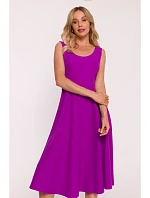 Dámske šaty S424 v levanduľovej farbe – Stylove