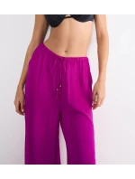 Letné saténové nohavice - ČERVENÉ - TRIUMPH ČERVENÉ - TRIUMPH