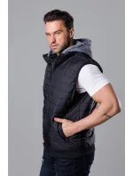 Pánska prešívaná mikina bez rukávov čierna (8M983-392) Pánska prešívaná mikina bez rukávov čierna (8M983-392)