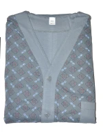 Pánske rozopínacie pyžamo Gucio 854 dł/r 4XL-5XL