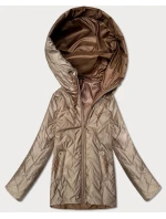Dámska prešívaná bunda s kapucňou Goodlookin beige (B8596-12) Dámska prešívaná bunda s kapucňou Goodlookin beige (B8596-12)