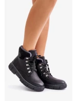 Dámske zateplené členkové tenisky na zips Black Mevanisa