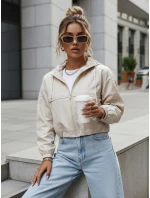 Dámska prechodná bunda s kapucňou GRAUS ecru FashionStreet TY4220