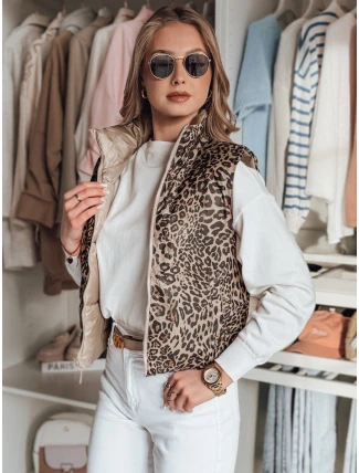 Dámska krátka obojstranná vesta CHIPUFF camel FashionStreet TY4825