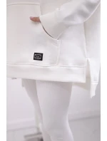 Bavlnená súprava, zateplená mikina + legíny ecru