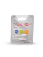 Audio adaptér biely AK-35 USB typ 3.1 C (M) - Jack 3,5 mm (F) - Savio