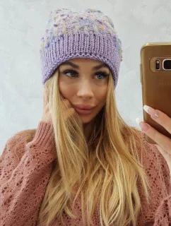 Bublinková čiapočka K219 fialová