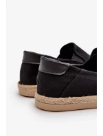 Pánske tenisky Espadrille s opletením, čierne Fenen