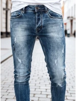 Pánske tmavomodré džínsové nohavice FashionStreet UX3995 Pánske tmavomodré džínsové nohavice FashionStreet UX3995
